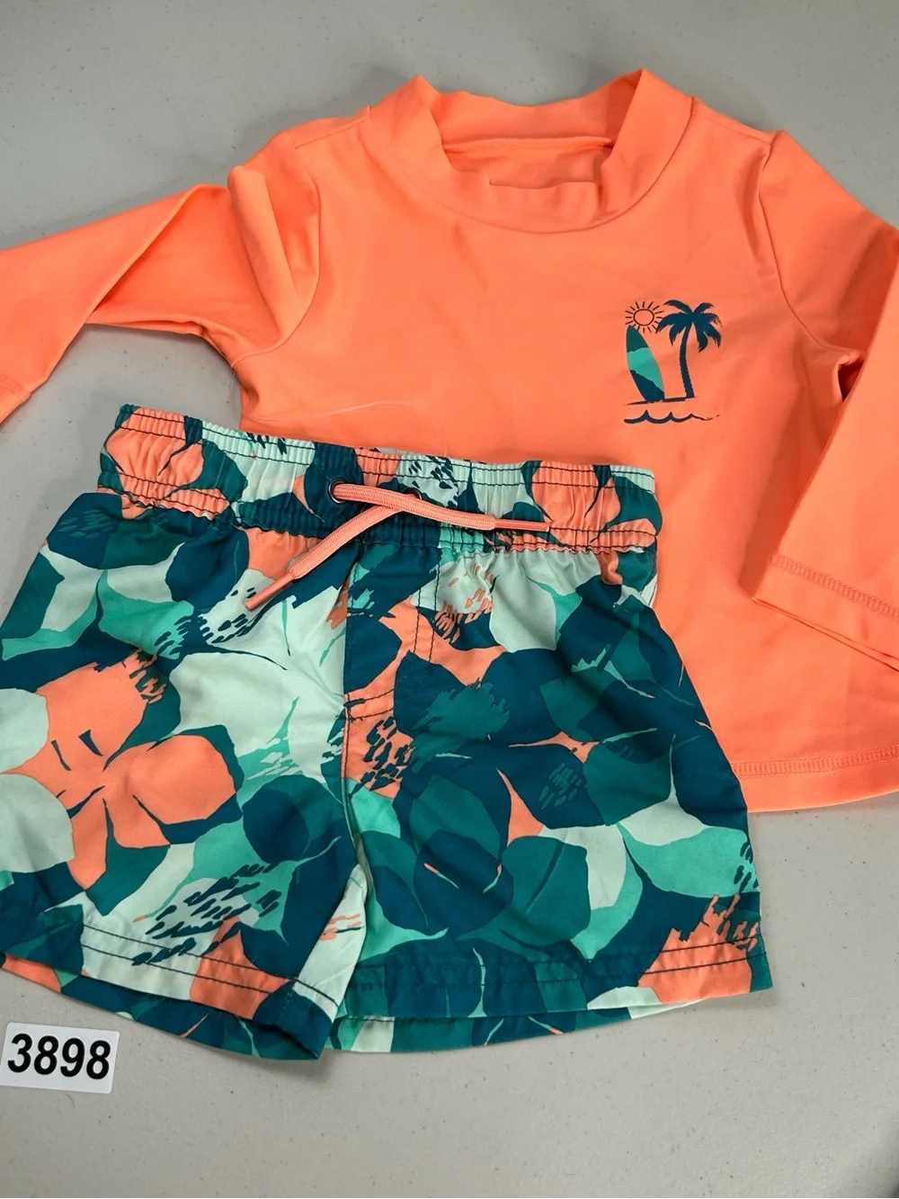 Carter’s Just One You Boys Rash Guard 9 Months  Swimwear 4 Piece